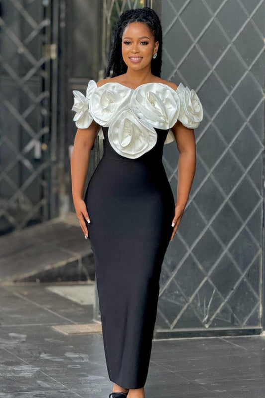 Solene Flower Bandage Dress