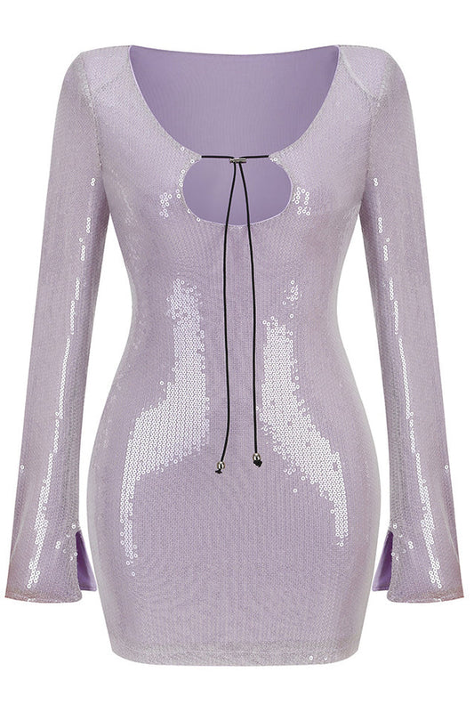 Solaria Sequined Tulle Mini Dress