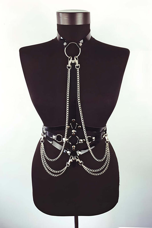 Special Production Leather Model - leather garter harness