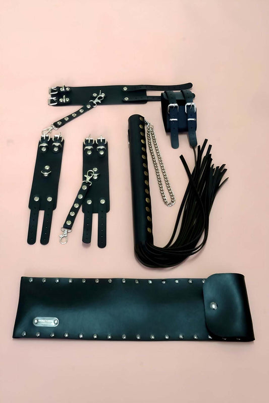 Handcuff Whip Set of 3, Hand - Foot Handcuffs, Whip