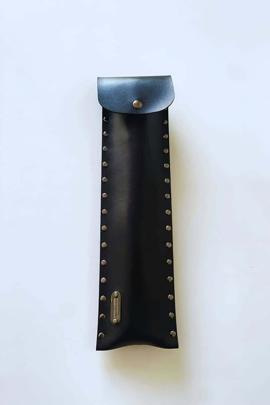 Black Whip with Leather Bag, Stylish Leather Whip, Sexy Accessory