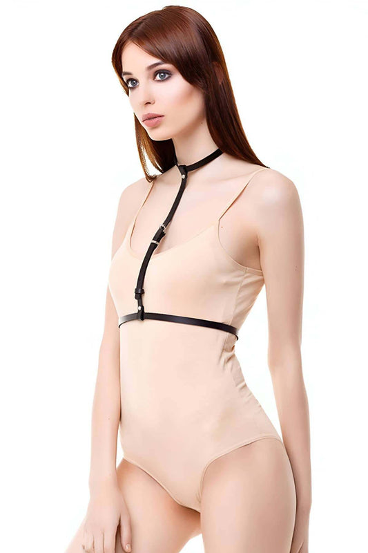 Single Row Neck Waist Leather Harness