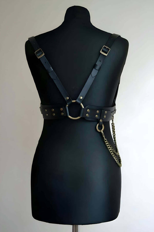 Stylish Style Belt with Chain Detail, Shoulder and Back Belt