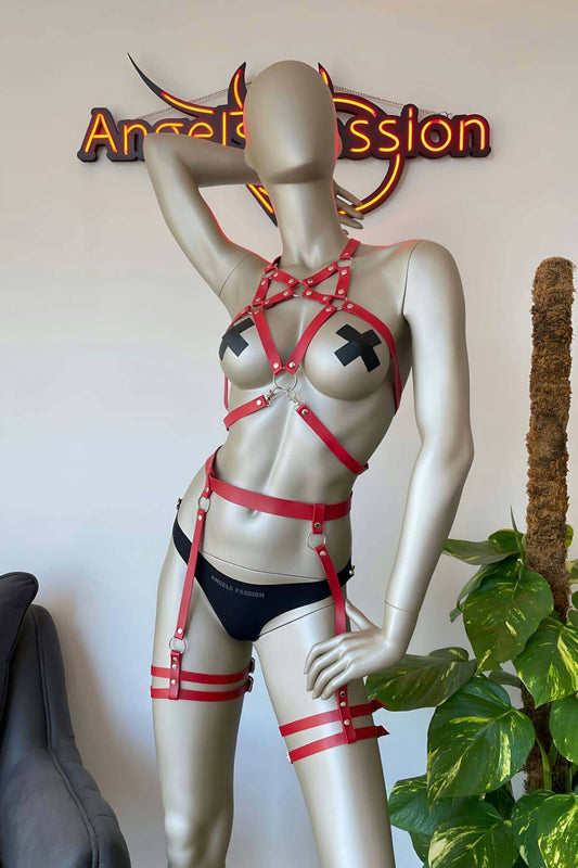 Women's Underwear Leather Garter Set