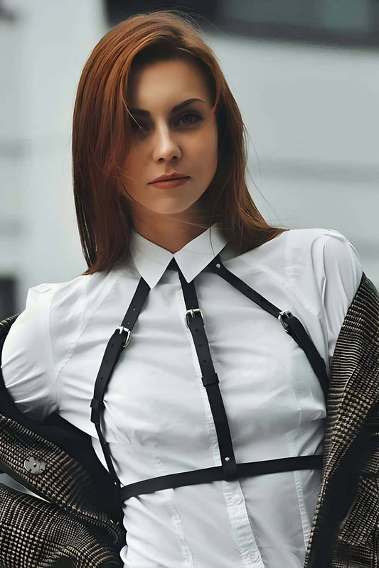 Shirt Top Leather Accessory - sexy harness