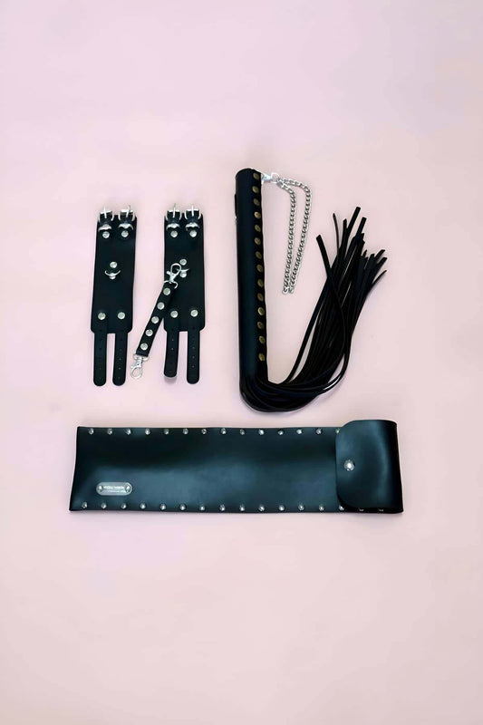 Handcuffs - Whip Set, Whip Set, Fancy Handcuff Set