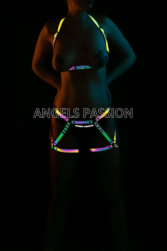 Erotic Clothing Reflective Harness Set