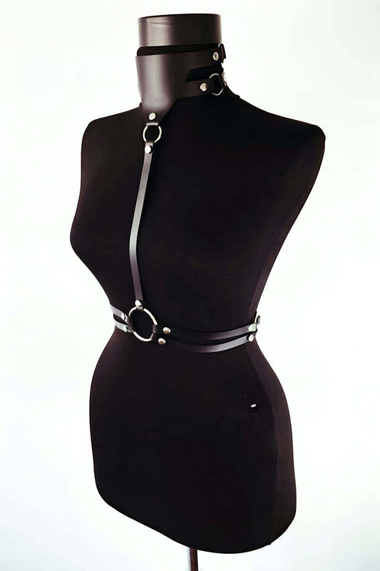 Special Production Leather Model - garter belt straps