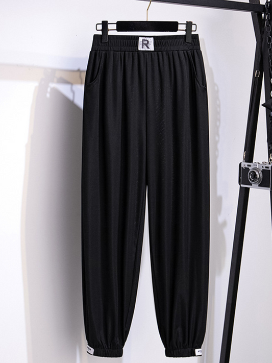 ice silk loose large size leggings trouser pants