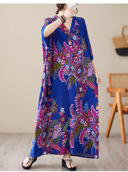 Feel My Love Casual Pattern Kaftan Dress