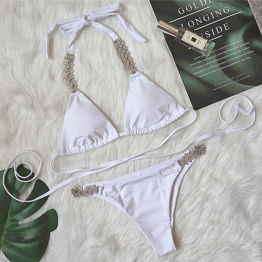 Boho Triangle Bikini – Satin Glow