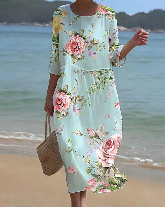 KARENâ„¢ - Elegant Floral Dress