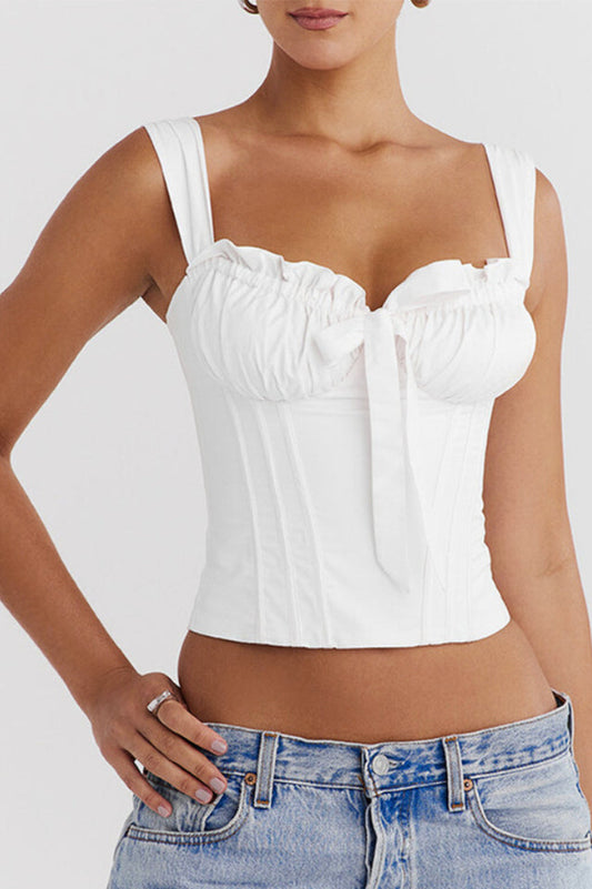 Cloud Cotton Tie Front Corset
