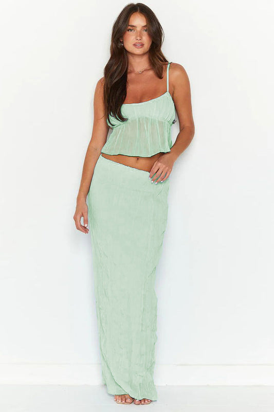 The Moment Top + Skirt Set