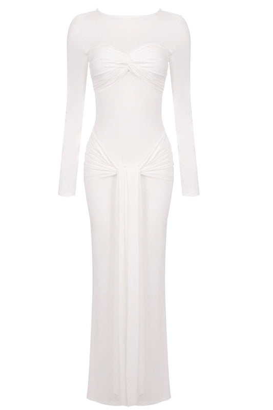 Strappy Long Sleeve Maxi Dress