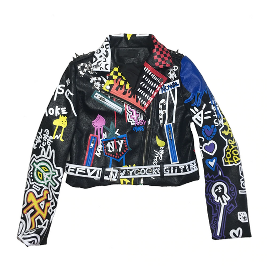 This Is Me Graffiti Colorful Printed Polished Jacket