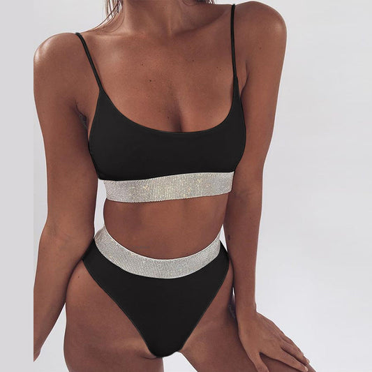 Bold Strappy Swimsuit – Satin Glow