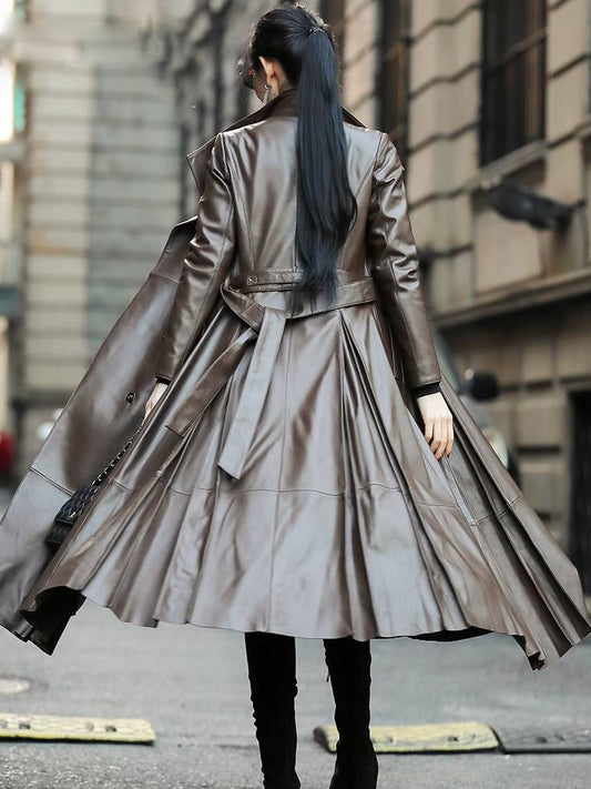 Longing For You Faux Leather Elegant Coat