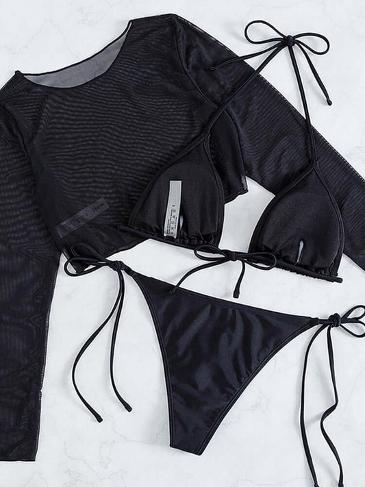 Romantic High-Waist Bikini – Golden Hour