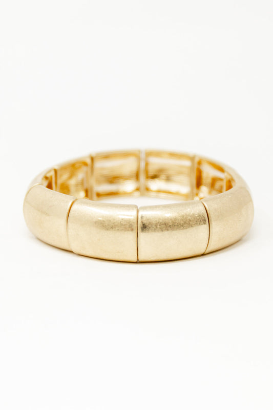 Pure Elegance Brushed Gold Bracelet