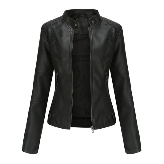 Luxe Women’s Elegant Slim-fit Biker Jacket