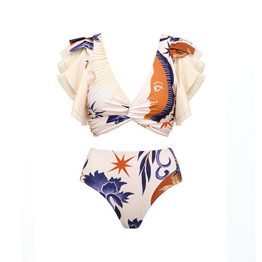 Luxe Strappy Swimsuit – Floral Dream