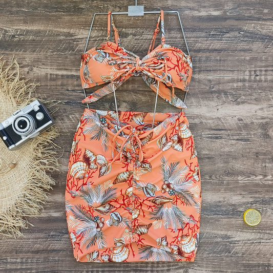 Chic Two-Piece Set – Tropical Bloom