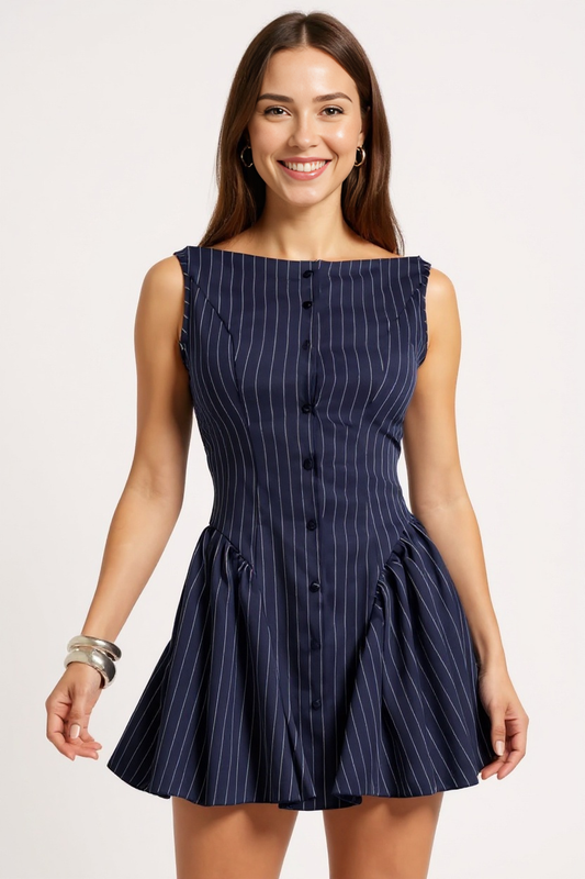Navy City Dress
