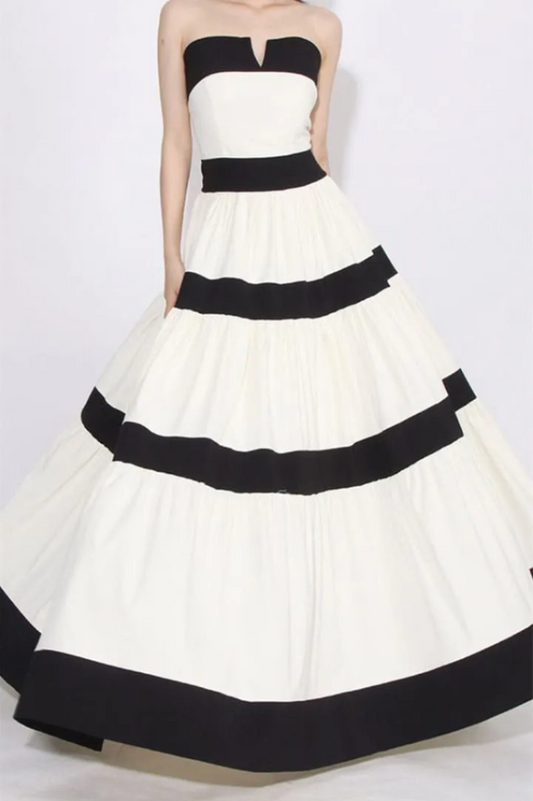 Karen Colorblock Bowknot Maxi Dress