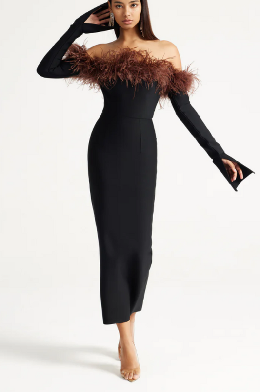 Black Orion Midi Dress