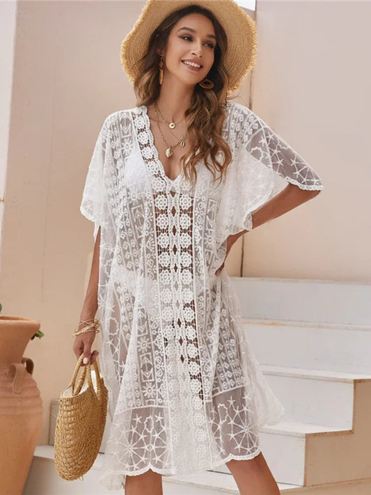 Long Lace Boho Tunic