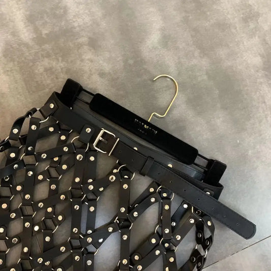 Straight Up With Honesty Leather Skirt