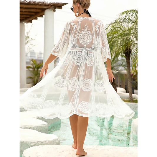 Lace Sheer Breezy Kaftan