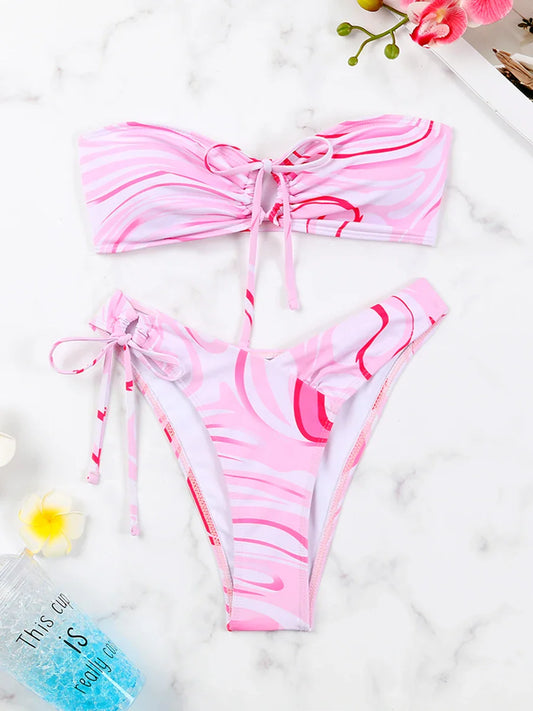 Blueberry On Your Eyes Bandeau Bikini