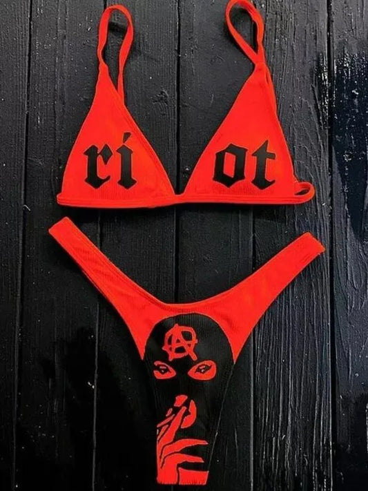 Boho High-Waist Bikini – Golden Hour