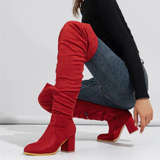 Jade Stylish Over-the-Knee Women's Heeled Boots
