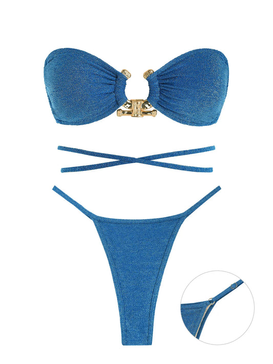 Trying Hard To Control Bandeau Two Piece