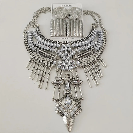 Waves of Shimmer Statement Necklace