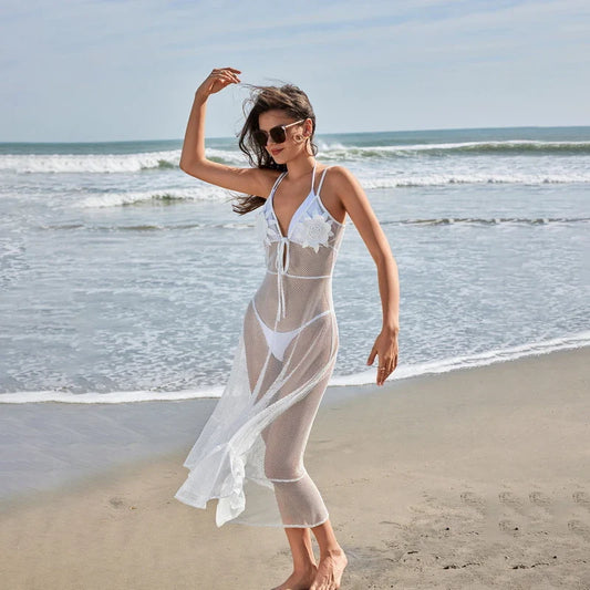 Floral Crochet Breezy Kaftan