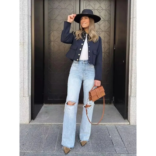 Infinite Women's Jacket | Button Front, Cropped