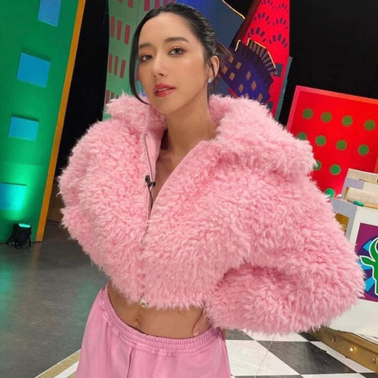 Reconnect Each Other Crop Jacket