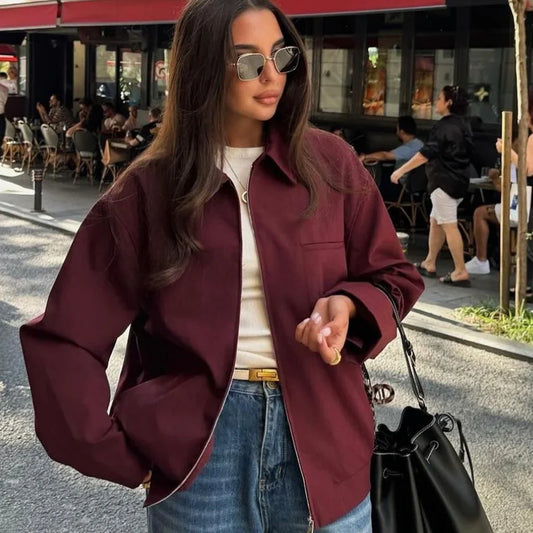 Muse Women's Zip-Up Bomber Jacket