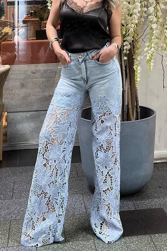 Celeste Bloom Lace Jeans – Dream Denim Edition