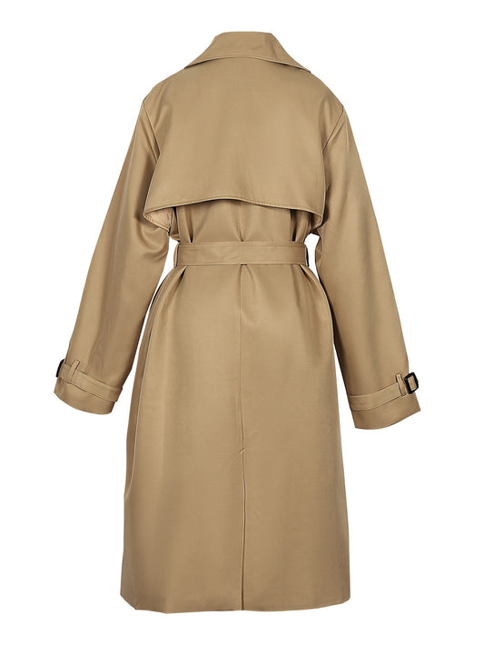 Dove Women’s Elegant Longline Office Trench Coat