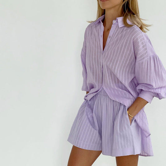 Violaâ„¢ - Breezy Button-Up and Shorts Set