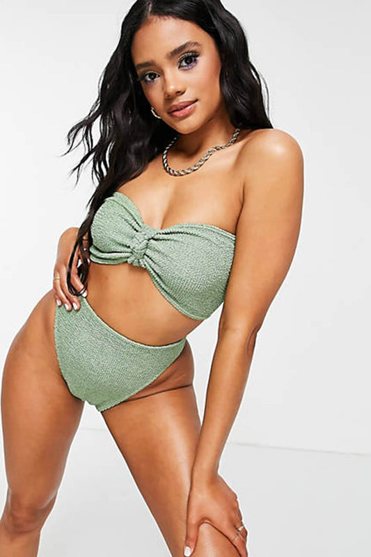 Elegant High-Waist Bikini – Vintage Chic