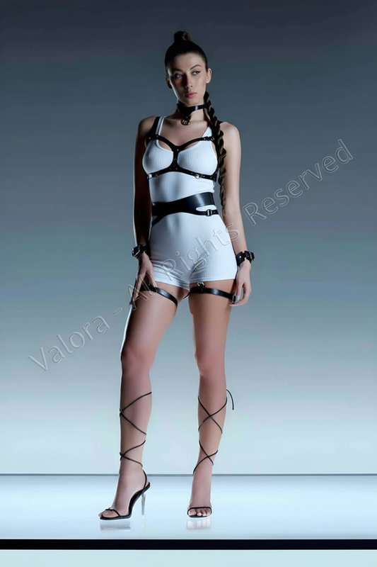 Obsidian Desire Leather Harness Set