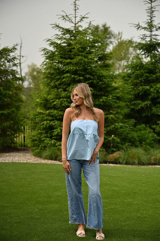 Summer Tan Top - Blue