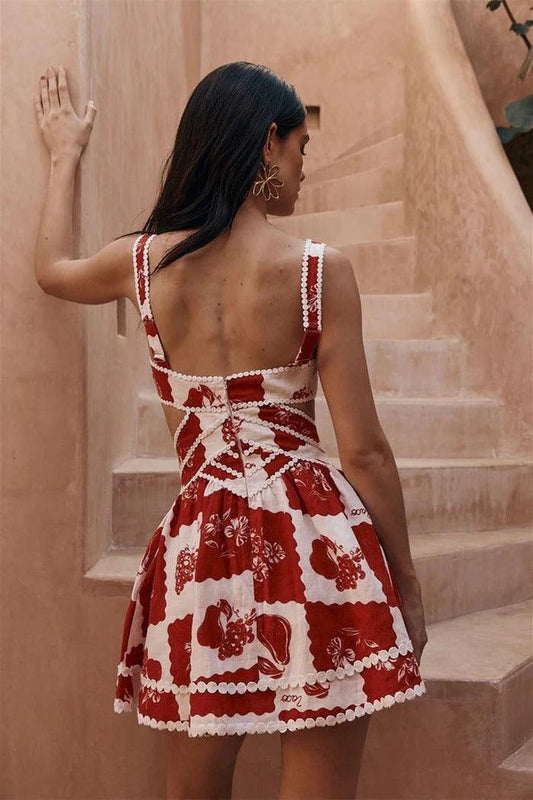 Solea Cutout Linen Mini Dress