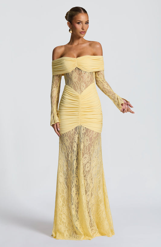 Sauline Maxi Dress - Lemon